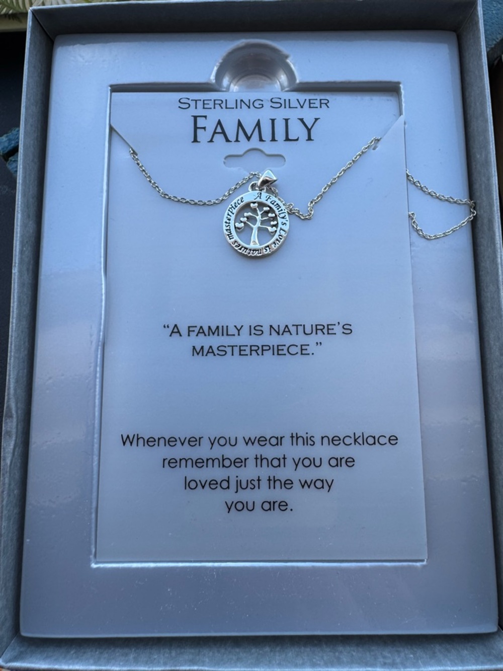 Sterling Silver Family Tree Necklace - Silver